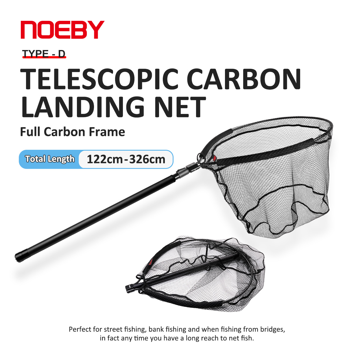 Landing Net Telescopic - Red de Pesca Telescópica NOEBY con