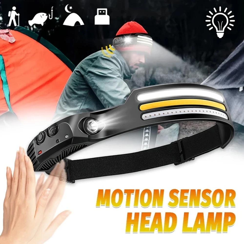 Fishing Headlamp - Linterna frontal de inducción LED COB