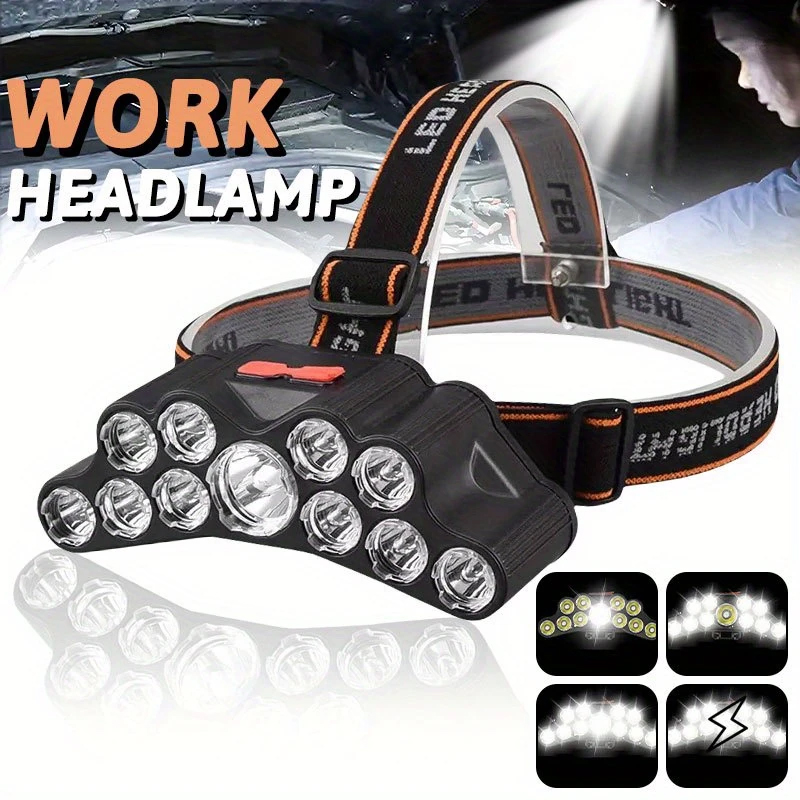 Fishing Headlamp - Linterna frontal de 11 LED, lámpara