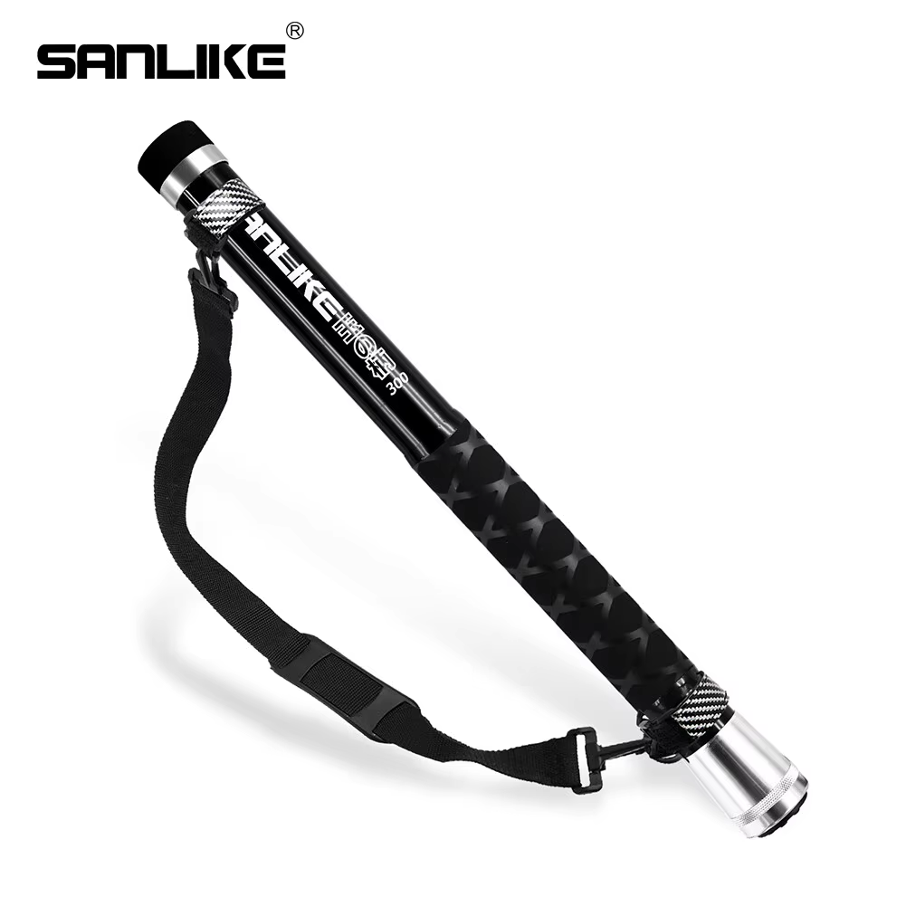 Landing Net Telescopic - SANLIKE-red de pesca telescópico negro de