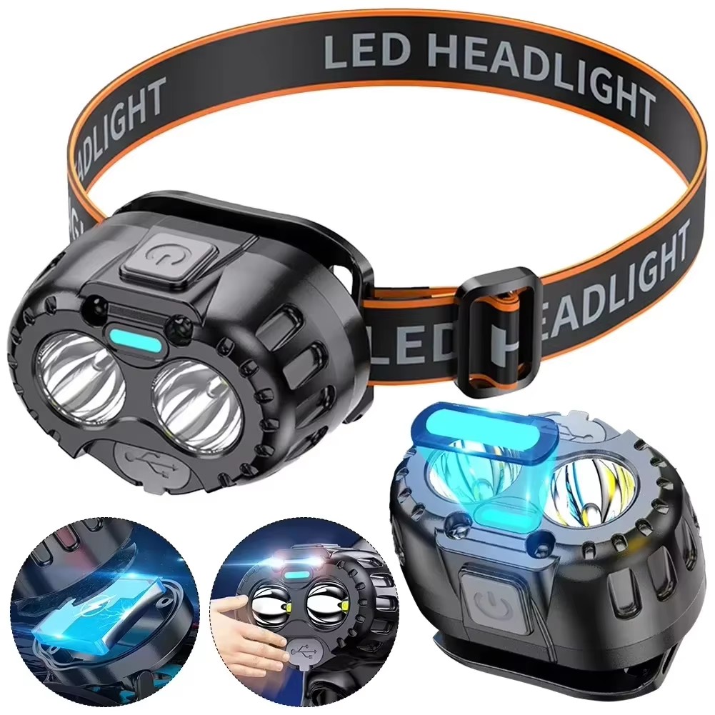 Fishing Headlamp - Potente linterna frontal LED IPX4, linterna