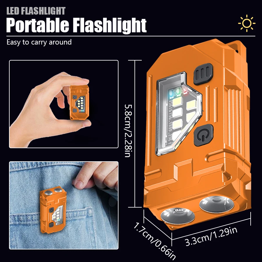 Mini llavero EDC, linterna mag - Fishing Headlamp reseña y precio